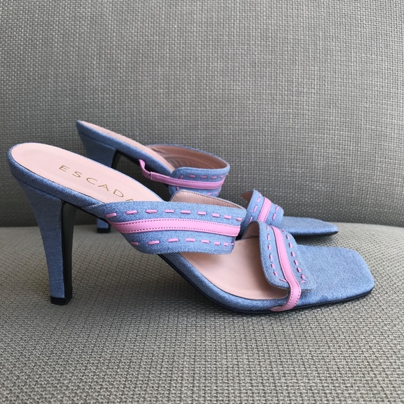 Vintage Escada Denim Mules - Picture 5 of 6